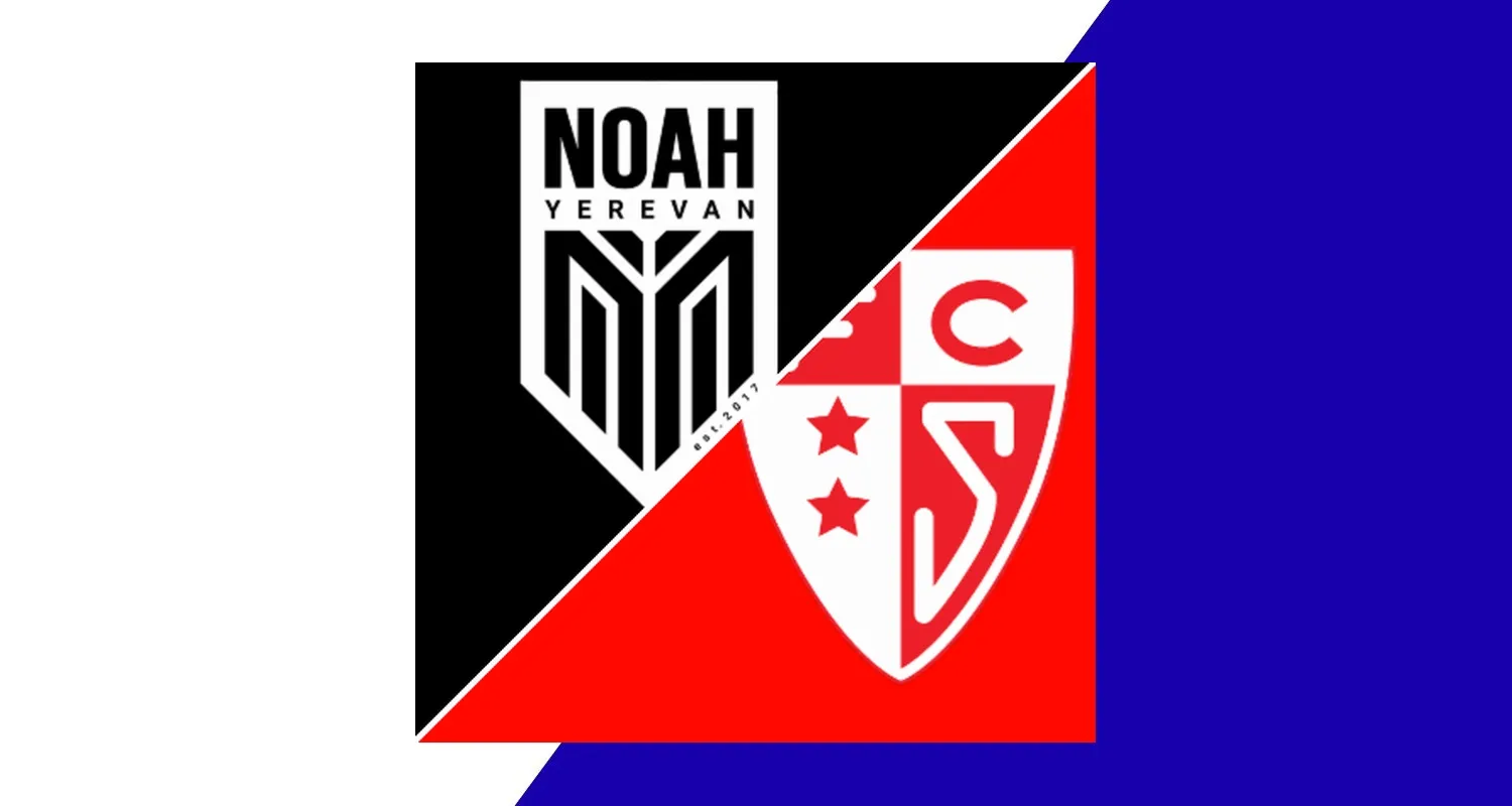 FC Noah and FC Sion players on the pitch during UEFA Conference League qualifying match.