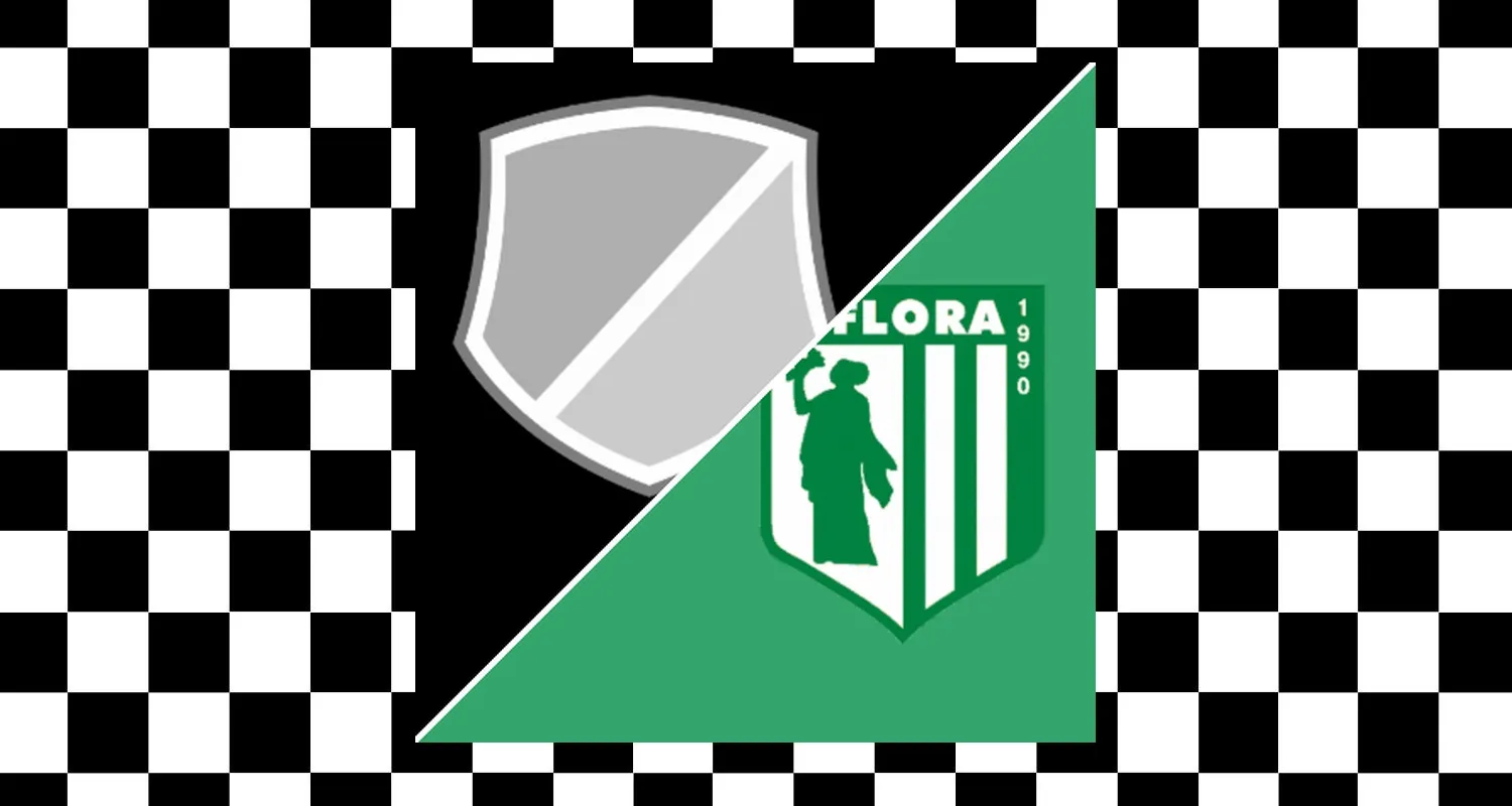 Inter D'Escaldes and Flora players competing on the pitch during a Conference League qualifying match.